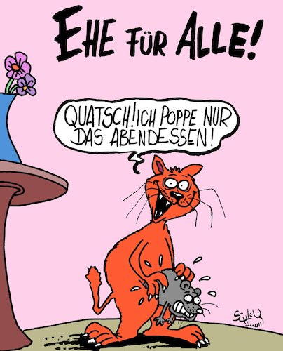 Cartoon: Jeder darf!! (medium) by Karsten Schley tagged ehe,liebe,heirat,beziehungen,männer,frauen,familien,gesetze,deutschland,politik,gesellschaft,ehe,liebe,heirat,beziehungen,männer,frauen,familien,gesetze,deutschland,politik,gesellschaft