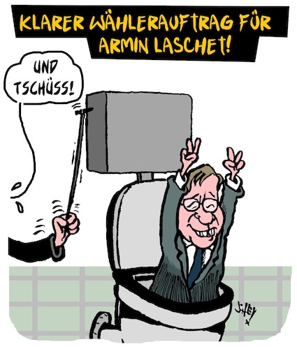 Cartoon: Klarer Auftrag für Laschet (medium) by Karsten Schley tagged budestagswahl,wählerauftrag,laschet,cdu,verluste,stimmen,regierung,bundeskanzler,politik,demokratie,gesellschaft,deutschland,budestagswahl,wählerauftrag,laschet,cdu,verluste,stimmen,regierung,bundeskanzler,politik,demokratie,gesellschaft,deutschland