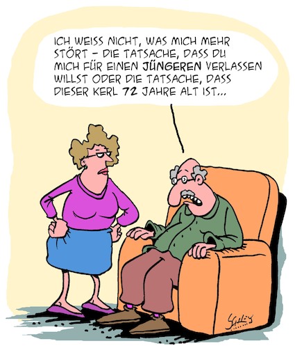 Cartoon: Liebeskummer (medium) by Karsten Schley tagged liebe,ehe,beziehungen,stress,scheidung,trennung,männer,frauen,alter,gesellschaft,liebe,ehe,beziehungen,stress,scheidung,trennung,männer,frauen,alter,gesellschaft