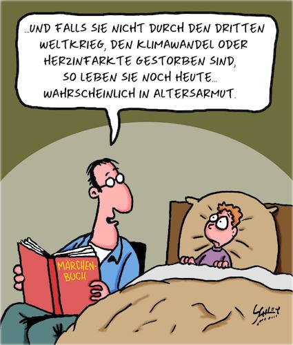 Cartoon: Märchen (medium) by Karsten Schley tagged literatur,märchen,kinder,familien,krieg,umwelt,bildung,gesundheit,gesellschaft,literatur,märchen,kinder,familien,krieg,umwelt,bildung,gesundheit,gesellschaft