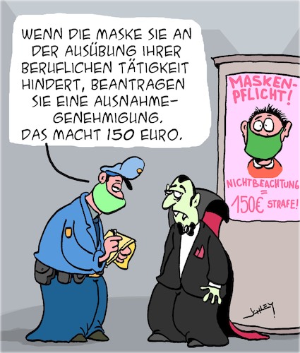 Cartoon: Maskenpflicht (medium) by Karsten Schley tagged corona,gesellschaft,gesundheit,masken,berufe,gesetze,soziales,politik,corona,gesellschaft,gesundheit,masken,berufe,gesetze,soziales,politik