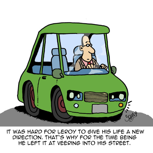 Cartoon: New Direction (medium) by Karsten Schley tagged psychology,men,life,hope,success,midlife,crisis,psychology,men,life,hope,success,midlife,crisis