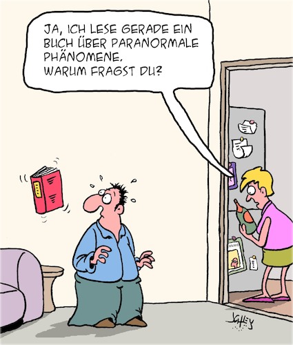 Cartoon: Nicht normal... (medium) by Karsten Schley tagged paranormalität,bücher,physik,gespenster,esoterik,aberglaube,wissenschaft,gesellschaft,paranormalität,bücher,physik,gespenster,esoterik,aberglaube,wissenschaft,gesellschaft