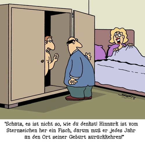 Cartoon: Nicht was du denkst! (medium) by Karsten Schley tagged ehe,beziehungen,liebe,sternzeichen,liebhaber,frauen,männer,betrug,mißverständnisse,ehe,liebe,beziehungen,männer,frauen,liebhaber,sternzeichen,mißverständnisse,betrug