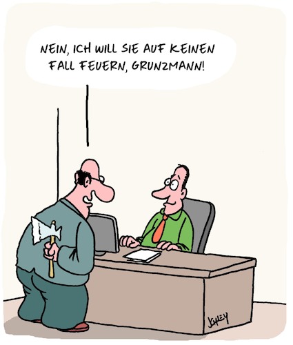 Cartoon: Nur keine Angst! (medium) by Karsten Schley tagged jobs,arbeitgeber,arbeitnehmer,karriere,entlassungen,jobsicherheit,wirtschaft,business,konjunktur,einkommen,gesellschaft,jobs,arbeitgeber,arbeitnehmer,karriere,entlassungen,jobsicherheit,wirtschaft,business,konjunktur,einkommen,gesellschaft