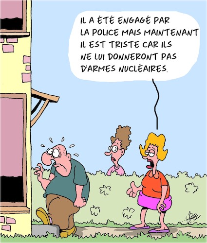 Cartoon: Police (medium) by Karsten Schley tagged police,recrutement,emploi,travail,securite,violence,politique,police,recrutement,emploi,travail,securite,violence,politique