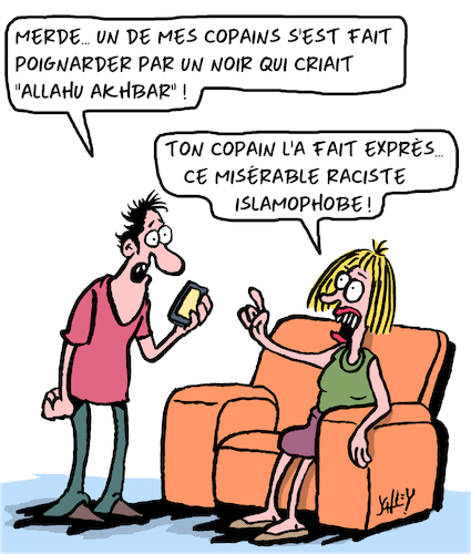 Cartoon: Racisme et Islamophobie (medium) by Karsten Schley tagged racisme,politique,immigration,criminalite,europe,allemagne,societe,racisme,politique,immigration,criminalite,europe,allemagne,societe