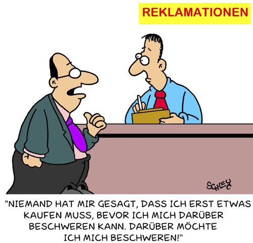 Cartoon: Reklamation (medium) by Karsten Schley tagged kundenservice,business,kunden,jobs,service,verkäufer,verkaufen,reklamationen,schadenersatz,verbraucherschutz,gesellschaft,deutschland,kundenservice,business,kunden,jobs,service,verkäufer,verkaufen,reklamationen,schadenersatz,verbraucherschutz,gesellschaft,deutschland