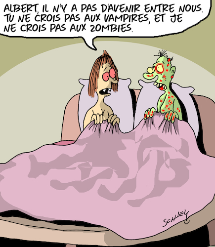 Cartoon: Relation (medium) by Karsten Schley tagged vampires,zombies,medias,horreur,films,bd,litterature,divertissement,mythes,legendes,relations,vampires,zombies,medias,horreur,films,bd,litterature,divertissement,mythes,legendes,relations