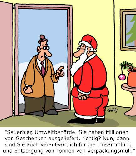 Cartoon: Rettet die Umwelt!! (medium) by Karsten Schley tagged müll,müllvermeidung,müllentsorgung,verpackungsmüll,weihnachten,geschenke,paketauslieferung,weihnachtsmann,religion,christentum,kirche,gesellschaft,müll,müllvermeidung,müllentsorgung,verpackungsmüll,weihnachten,geschenke,paketauslieferung,weihnachtsmann,religion,christentum,kirche,gesellschaft