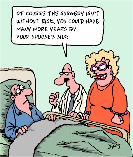 Risky Surgery By Karsten Schley | Philosophy Cartoon | TOONPOOL