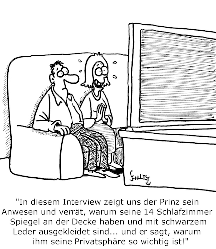 Cartoon: Royales Interview (medium) by Karsten Schley tagged klatschmedien,adel,royals,königshäuser,interviews,prinzen,familie,privatsphäre,gesellschaft,klatschmedien,adel,royals,königshäuser,interviews,prinzen,familie,privatsphäre,gesellschaft