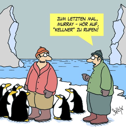 Cartoon: Rufen (medium) by Karsten Schley tagged natur,tiere,forschung,wissenschaft,wissenschaftler,forscher,eis,meer,pinguine,natur,tiere,forschung,wissenschaft,wissenschaftler,forscher,eis,meer,pinguine