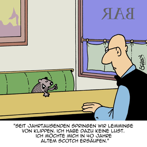 Cartoon: SAUFEN!!! (medium) by Karsten Schley tagged natur,tiere,lemminge,alkohol,trinken,alkoholmissbrauch,suizid,bars,pubs,kneipen,gastronomie,natur,tiere,lemminge,alkohol,trinken,alkoholmissbrauch,suizid,bars,pubs,kneipen,gastronomie