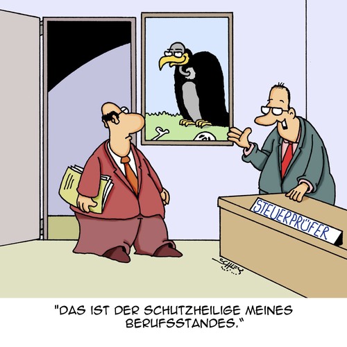 Cartoon: Schutzheiliger (medium) by Karsten Schley tagged gesellschaft,politik,berufe,wirtschaftskriminalität,steuerhinterziehung,geld,finanzamt,steuerprüfer,steuern,tiere,geier,religion,steuern,steuerprüfer,finanzamt,geld,steuerhinterziehung,wirtschaftskriminalität,berufe,politik,gesellschaft,tiere,geier,religion