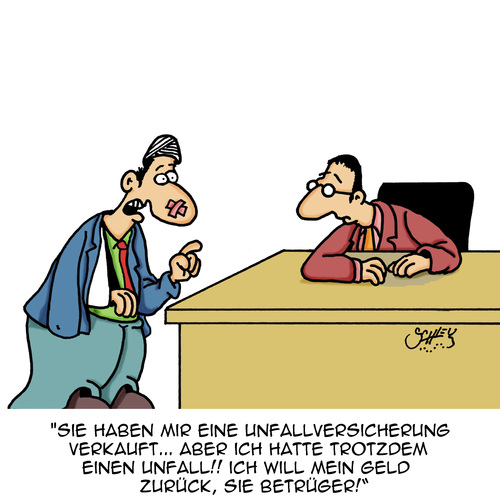 Cartoon: Sicher ist sicher! (medium) by Karsten Schley tagged versicherungen,unfälle,verträge,vertreter,verkäufer,kunden,kundenservice,geld,business,wirtschaft,gesellschaft,sicher,versicherungen,unfälle,verträge,vertreter,verkäufer,kunden,kundenservice,geld,business,wirtschaft,gesellschaft