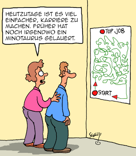 Cartoon: SO einfach!! (medium) by Karsten Schley tagged karriere,wirtschaft,einkommen,business,jobs,gesellschaft,karriere,wirtschaft,einkommen,business,jobs,gesellschaft