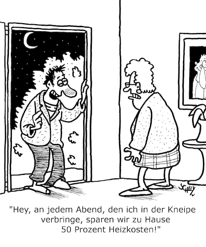 Cartoon: Spart Heizkosten! (medium) by Karsten Schley tagged energie,umwelt,klima,heizkosten,gaspreise,winter,einsparungen,kneipen,bars,gastronomie,politik,ehe,männer,frauen,beziehungen,gesellschaft,energie,umwelt,klima,heizkosten,gaspreise,winter,einsparungen,kneipen,bars,gastronomie,politik,ehe,männer,frauen,beziehungen,gesellschaft