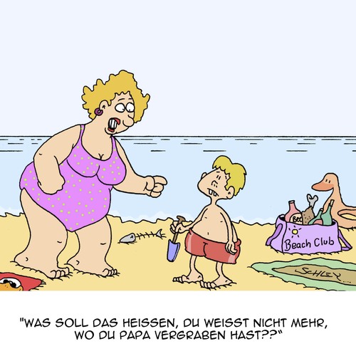 Cartoon: Strandwetter! (medium) by Karsten Schley tagged urlaub,kinder,eltern,familie,strand,sand,meer,wasser,ferien,wärme,klima,sonne,urlaub,kinder,eltern,familie,strand,sand,meer,wasser,ferien,wärme,klima,sonne