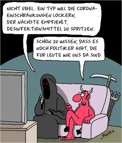 Cartoon: Super Politiker!! (medium) by Karsten Schley tagged coronavirus,politik,politiker,wirtschaft,business,lockerungen,infektionen,desinfektionsmittel,gesellschaft,tod,coronavirus,politik,politiker,wirtschaft,business,lockerungen,infektionen,desinfektionsmittel,gesellschaft,tod