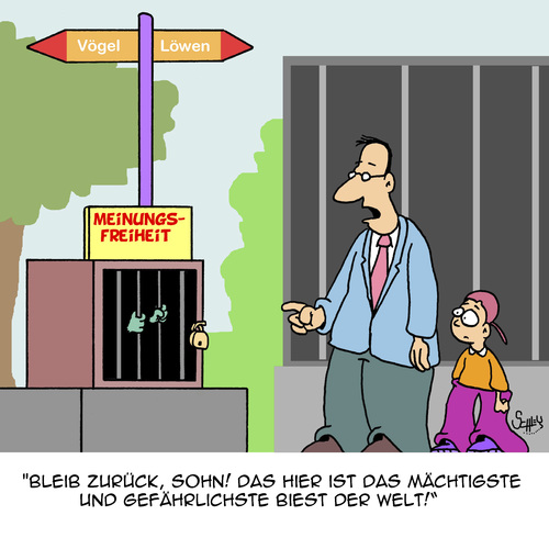 Cartoon: TOTAL gefährlich!!! (medium) by Karsten Schley tagged politik,medien,meinungsfreiheit,religion,terrorismus,diktaturen,faschismus,zoos,freiheit,laizismus,politik,medien,meinungsfreiheit,religion,terrorismus,diktaturen,faschismus,zoos,freiheit,laizismus