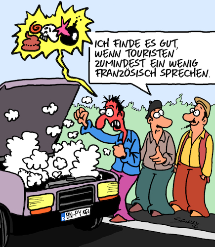 Cartoon: Tourismus (medium) by Karsten Schley tagged tourismus,reisen,sprachen,fremdsprachen,respekt,urlaub,bildung,soziales,kultur,gesellschaft,tourismus,reisen,sprachen,fremdsprachen,respekt,urlaub,bildung,soziales,kultur,gesellschaft