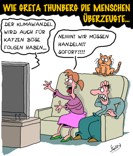 Cartoon: Überzeugung (medium) by Karsten Schley tagged klimawandel,facebook,katzen,politik,medien,industrie,umwelt,kapitalismus,gesellschaft,klimawandel,facebook,katzen,politik,medien,industrie,umwelt,kapitalismus,gesellschaft