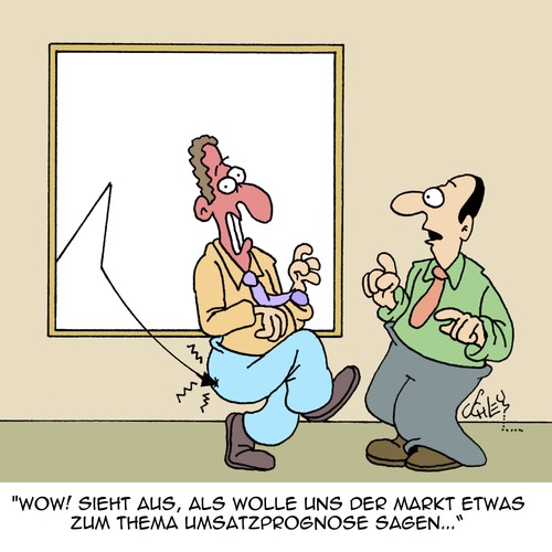 Cartoon: Umsatzprognose (medium) by Karsten Schley tagged wirtschaft,business,wirtschaftsaussichten,prognose,umsatz,geld,arbeit,handel,dienstleistungen,wirtschaft,business,wirtschaftsaussichten,prognose,umsatz,geld,arbeit,handel,dienstleistungen