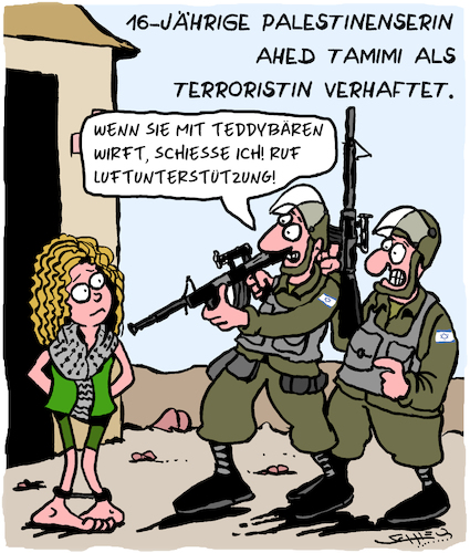 Cartoon: Verhaftet! (medium) by Karsten Schley tagged israel,palestina,gaza,besatzung,terrorismus,politik,widerstand,usa,europa,militär,religion,gesellschaft,israel,palestina,gaza,besatzung,terrorismus,politik,widerstand,usa,europa,militär,religion,gesellschaft