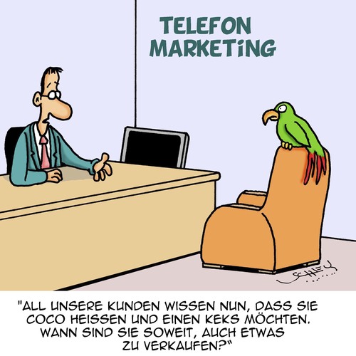 Cartoon: Verkaufen!! (medium) by Karsten Schley tagged business,arbeit,arbeitgeber,arbeitnehmer,callcenter,marketing,telefonverkäufer,karriere,verkaufen,tiere,papageien,business,arbeit,arbeitgeber,arbeitnehmer,callcenter,marketing,telefonverkäufer,karriere,verkaufen,tiere,papageien