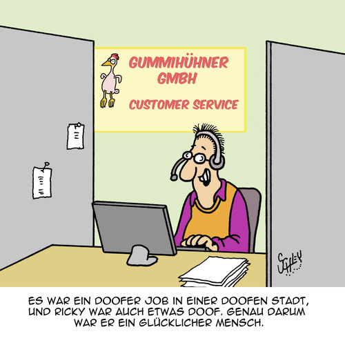 Cartoon: Voll doof! (medium) by Karsten Schley tagged arbeit,business,arbeitgeber,arbeitnehmer,jobs,kundenservice,intelligenz,arbeitsplätze,arbeit,business,arbeitgeber,arbeitnehmer,jobs,kundenservice,intelligenz,arbeitsplätze