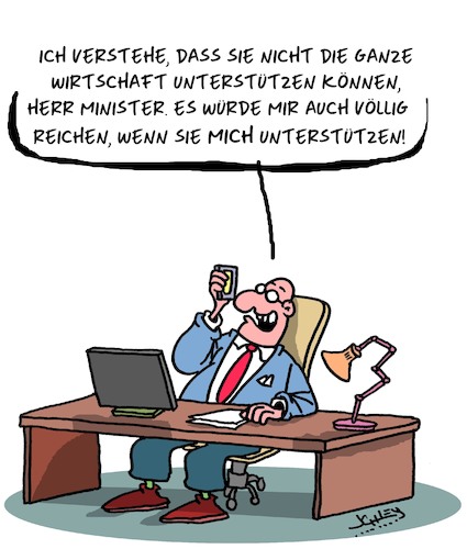 Cartoon: Wirtschaftshilfe (medium) by Karsten Schley tagged corona,wirtschaft,erträge,rezession,umsätze,wirtschaftshilfe,politik,arbeitsplätze,corona,wirtschaft,erträge,rezession,umsätze,wirtschaftshilfe,politik,arbeitsplätze