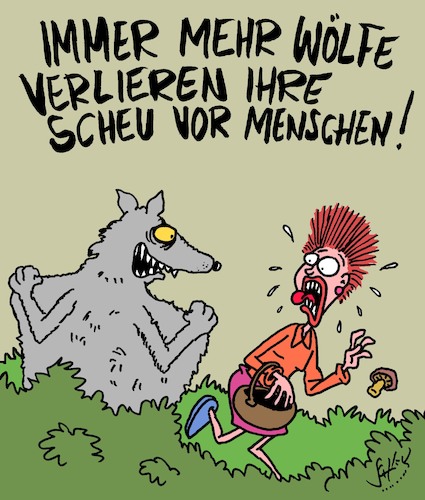 Cartoon: Wölfe!! (medium) by Karsten Schley tagged natur,wölfe,menschen,tiere,wald,naturschutz,jagd,angst,märchen,filme,literatur,gesellschaft,deutschland,europa,natur,wölfe,menschen,tiere,wald,naturschutz,jagd,angst,märchen,filme,literatur,gesellschaft,deutschland,europa