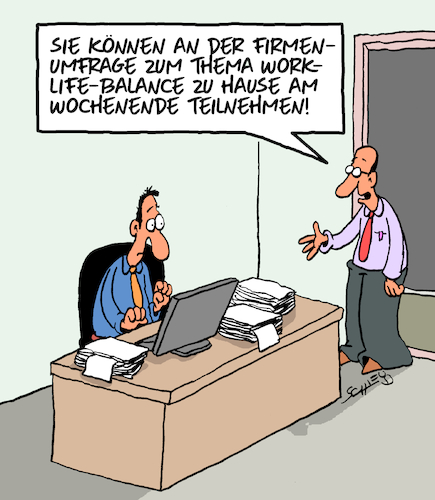 Cartoon: Work-Life-Balance (medium) by Karsten Schley tagged arbeitgeber,wirtschaft,arbeitnehmer,arbeitsbelastung,ausgleich,freizeit,erholung,karriere,performance,vorgaben,gesundheit,ziele,gesellschaft,arbeitgeber,wirtschaft,arbeitnehmer,arbeitsbelastung,ausgleich,freizeit,erholung,karriere,performance,vorgaben,gesundheit,ziele,gesellschaft