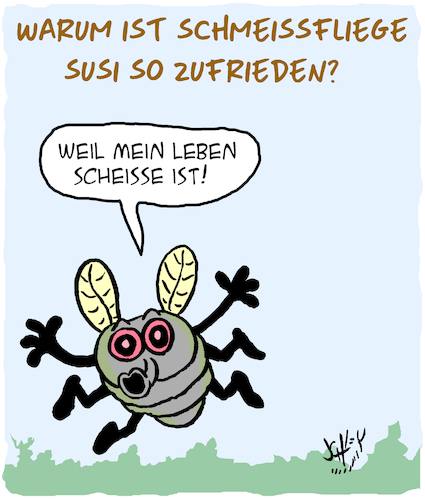 Cartoon: Zufrieden (medium) by Karsten Schley tagged leben,ernährung,zufriedenheit,jobs,tiere,insekten,natur,umwelt,verdauung,gesellschaft,leben,ernährung,zufriedenheit,jobs,tiere,insekten,natur,umwelt,verdauung,gesellschaft