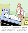 Cartoon: A rather silly cartoon (small) by Karsten Schley tagged health,doctors,education,patients,pharaohs,history,universities,experts,society