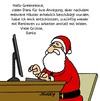 Cartoon: Eine Mail von Santa (small) by Karsten Schley tagged weihnachten greenpeace umwelt umweltschutz tiere tierschutz weihnachtsmann