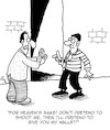 Cartoon: Hold-Up (small) by Karsten Schley tagged robbery,crime,pantomimes,money,psychology,showbiz,society,media