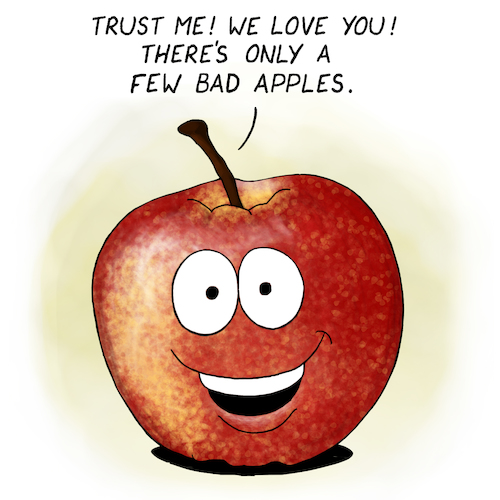 Cartoon: Bad Apples (medium) by Yavou tagged bad,apples,fruit,comic,comicstrip,cartoon,police,policeviolence,policebrutality,worm,racism,george,floyd,blm,black,lives,matter,fascism,authotarianism,bad,apples,fruit,comic,comicstrip,cartoon,police,policeviolence,policebrutality,worm,racism,george,floyd,blm,black,lives,matter,fascism,authotarianism