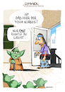 Cartoon: Yoga Kurs (small) by GYMMICK tagged yoga,yoda,gymmick,cartoon,starwars