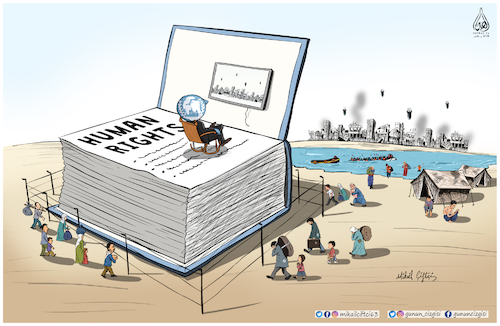 Human rights ! By Mikail Ciftci | Politics Cartoon | TOONPOOL