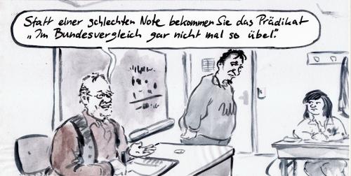 Pisavergleich By Bernd Zeller | Politics Cartoon | TOONPOOL