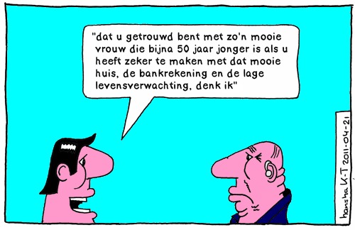 Cartoon: Koos en Thea (medium) by hansha tagged koos,thea,hansha,liefde,relatie,communicatie