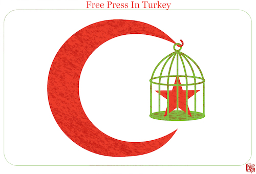 Cartoon: Free Press In Turkey (medium) by NEM0 tagged democracy,turkey,free,press,censorship,censoring,suppress,suppression,repression,human,rights,speech,freedom,erdogan,authoritarian,dictator,dictatorship,newspapers,media,information,opposition,critics,criticism,dogan,turk,democracy,turkey,free,press,censorship,censoring,suppress,suppression,repression,human,rights,speech,freedom,erdogan,authoritarian,dictator,dictatorship,newspapers,media,information,opposition,critics,criticism,dogan,turk