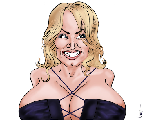 Pornstar Cartoon - Stormy Daniels By NEM0 | Famous People Cartoon | TOONPOOL