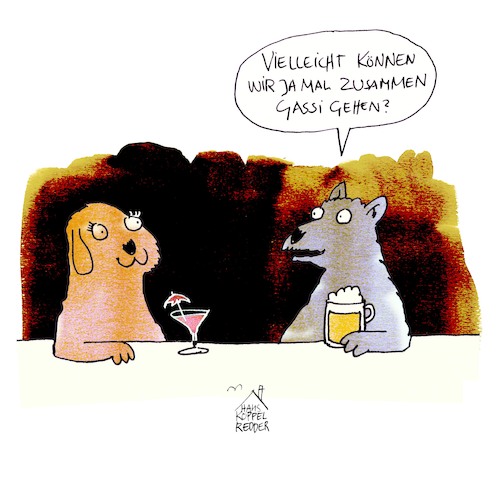 Cartoon: Gassi (medium) by Koppelredder tagged hund,hunde,hundeliebe,flirt,flirting,flirtingtips,liebe,gassigehen,hund,hunde,hundeliebe,flirt,flirting,flirtingtips,liebe,gassigehen