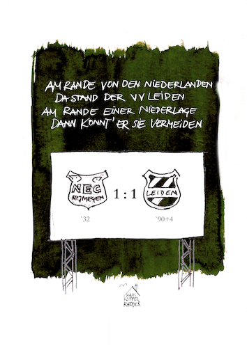 Cartoon: Holländischer Provinzfussball (medium) by Koppelredder tagged nijmegen,leiden,holland,niederlanden,fußball,gedicht,unentschieden,ausgleich,glück,niederlage,nijmegen,leiden,holland,niederlanden,fußball,gedicht,unentschieden,ausgleich,glück,niederlage