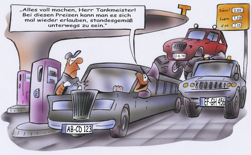 Cartoon: Benzinpreise (medium) by HSB-Cartoon tagged benzin,diesel,sprit,tanken,tankstelle,tankwart,shell,bp,total,texaco,westfalen,aral,zapfsüule,spritpreise,benzinpreis,strassenkreuzer,benzinverbrauch,dieselfahrzeug,tankstellenbesitzer,benzinkosten,super,e10,karikatur,hummer,monstercar,verkehr,strassenverkehr,verkehrsaufkommen,auto,benzin,diesel,sprit,tanken,tankstelle,tankwart,shell,bp,total,texaco,westfalen,aral,zapfsüule,spritpreise,benzinpreis,strassenkreuzer,benzinverbrauch,dieselfahrzeug,tankstellenbesitzer,benzinkosten,super,e10,karikatur,hummer,monstercar,verkehr,strassenverkehr,verkehrsaufkommen,auto