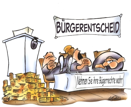 Cartoon: Bürgerentscheid (medium) by HSB-Cartoon tagged bürgerwille,bürgerentscheid,bürgerrechte,demokratie,abstimmung,votum,politik,wahl,wahlen,wahlhelfer,wahlurne,wahlkosten,wahlgang,wahlausgang,parteien,bürgerwille,bürgerentscheid,bürgerrechte,demokratie,abstimmung,votum,politik,wahl,wahlen,wahlhelfer,wahlurne,wahlkosten,wahlgang,wahlausgang,parteien