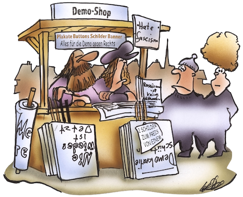 Cartoon: Demoshop (medium) by HSB-Cartoon tagged demokratie,rechts,afd,markt,marktstand,hass,freiheit,politik,rechtspopulisten,links,demonstrieren,demonstration,demo,protest,widerstand,demokratie,rechts,afd,markt,marktstand,hass,freiheit,politik,rechtspopulisten,links,demonstrieren,demonstration,demo,protest,widerstand